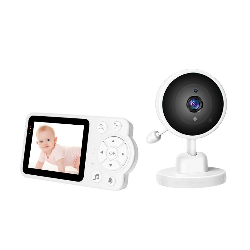 Infrared baby monitor with night vision and temperature display