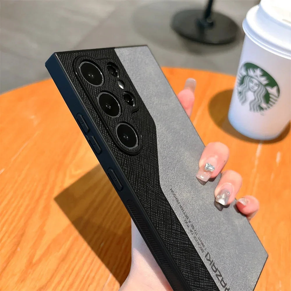 Luxus Doppel Farb PU Leder Hülle für Samsung Galaxy