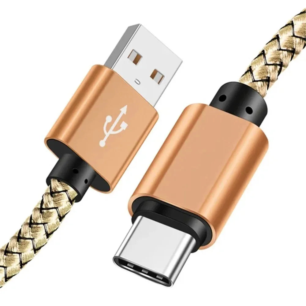 Nylon USB A auf Typ C Ladekabel