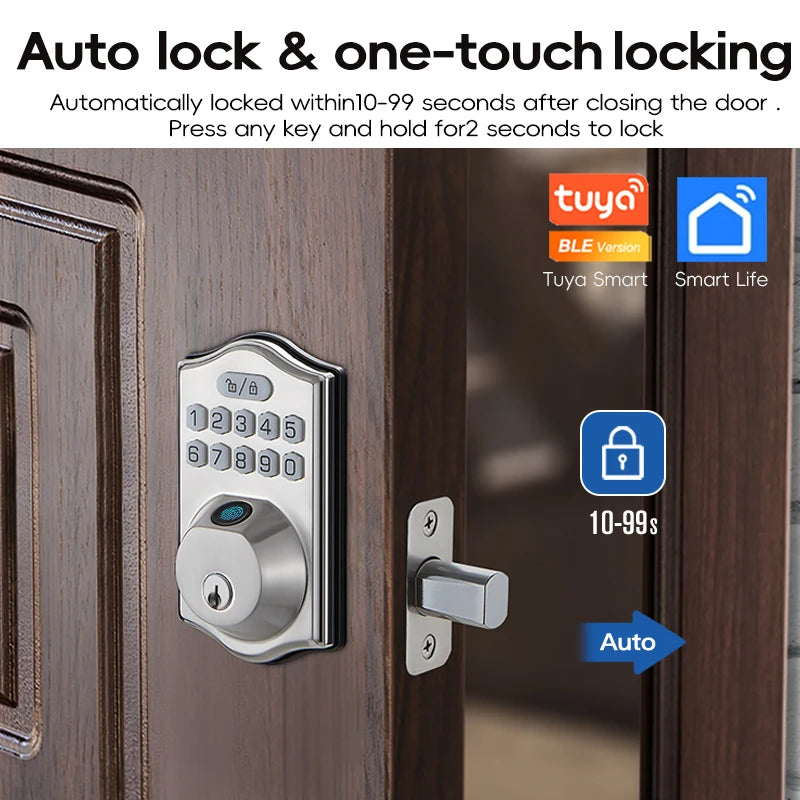CDOK K6 Tuya Smart Türschloss Fingerabdruck IP65