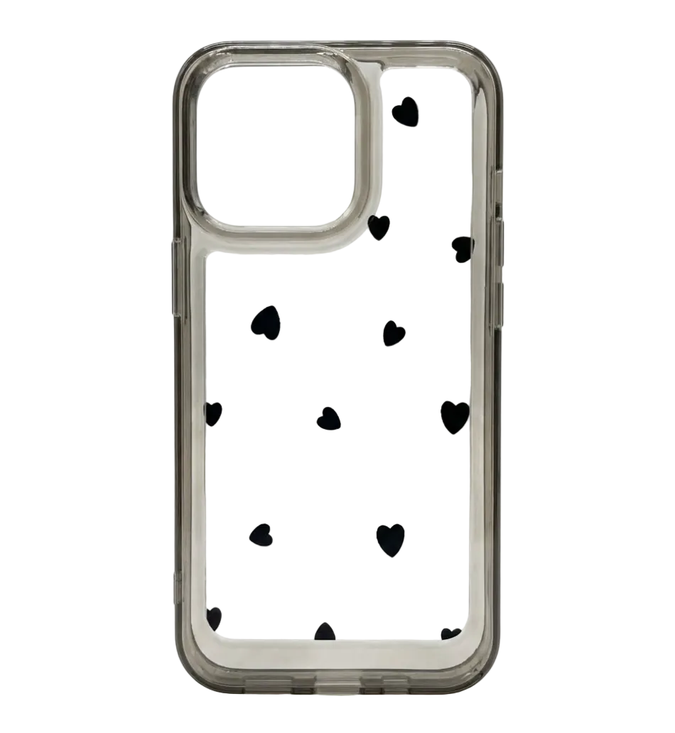 Klares Herz Design Case für iPhone 17