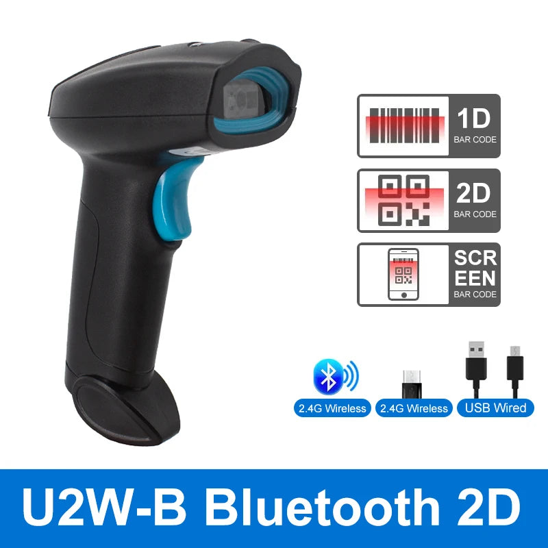 2D Bluetooth Kabel Scanner Tragbarer QR PDF417 Reader