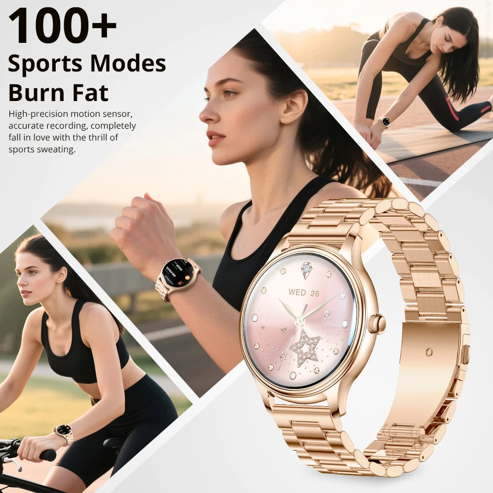Ultra-thin 1.32" AMOLED Smartwatch for Women's Health