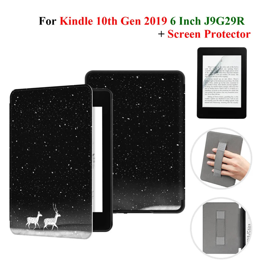 Hülle + Folie für Kindle 10. Gen 6 Zoll