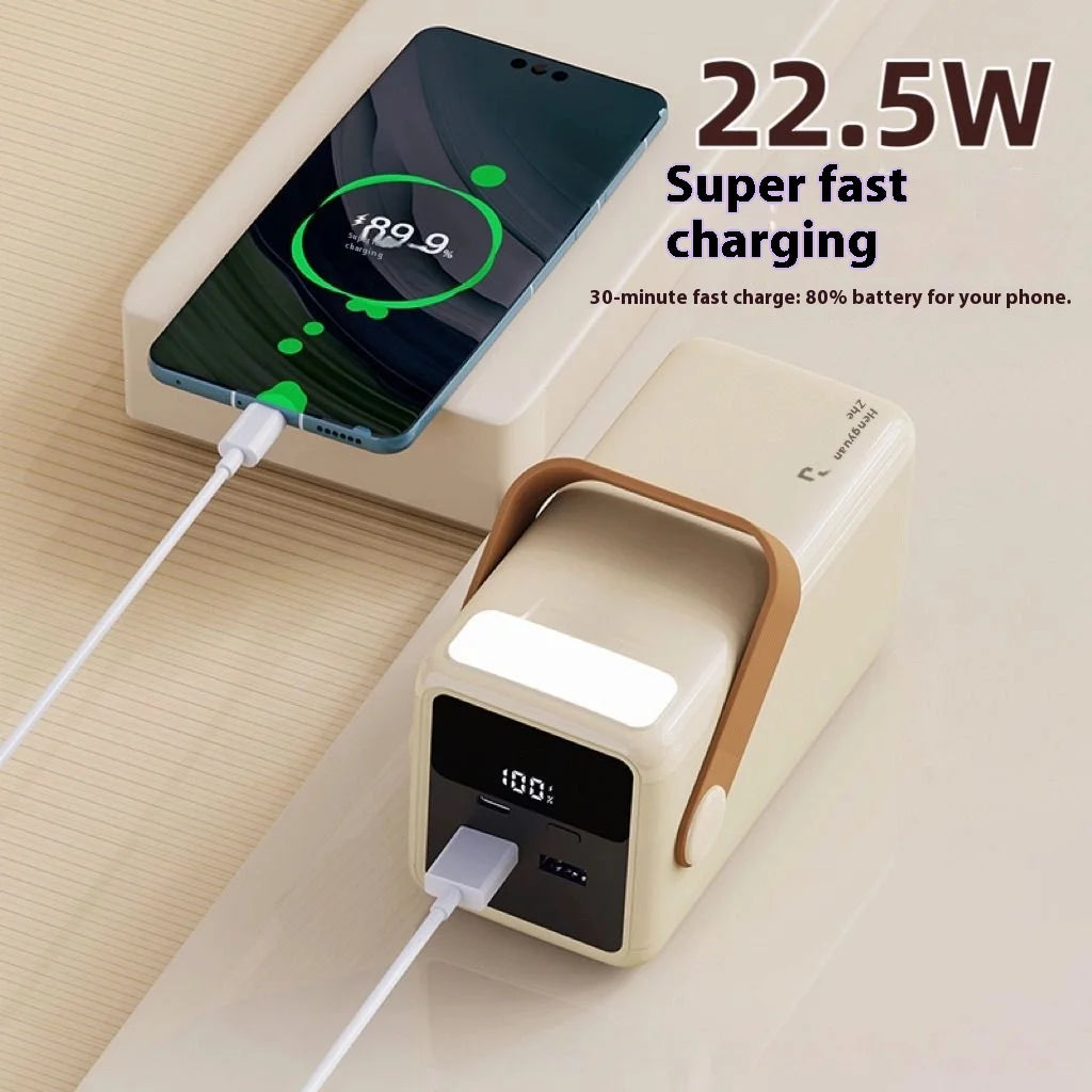 60000mAh Power Bank Fast Charging with Light Outdoor