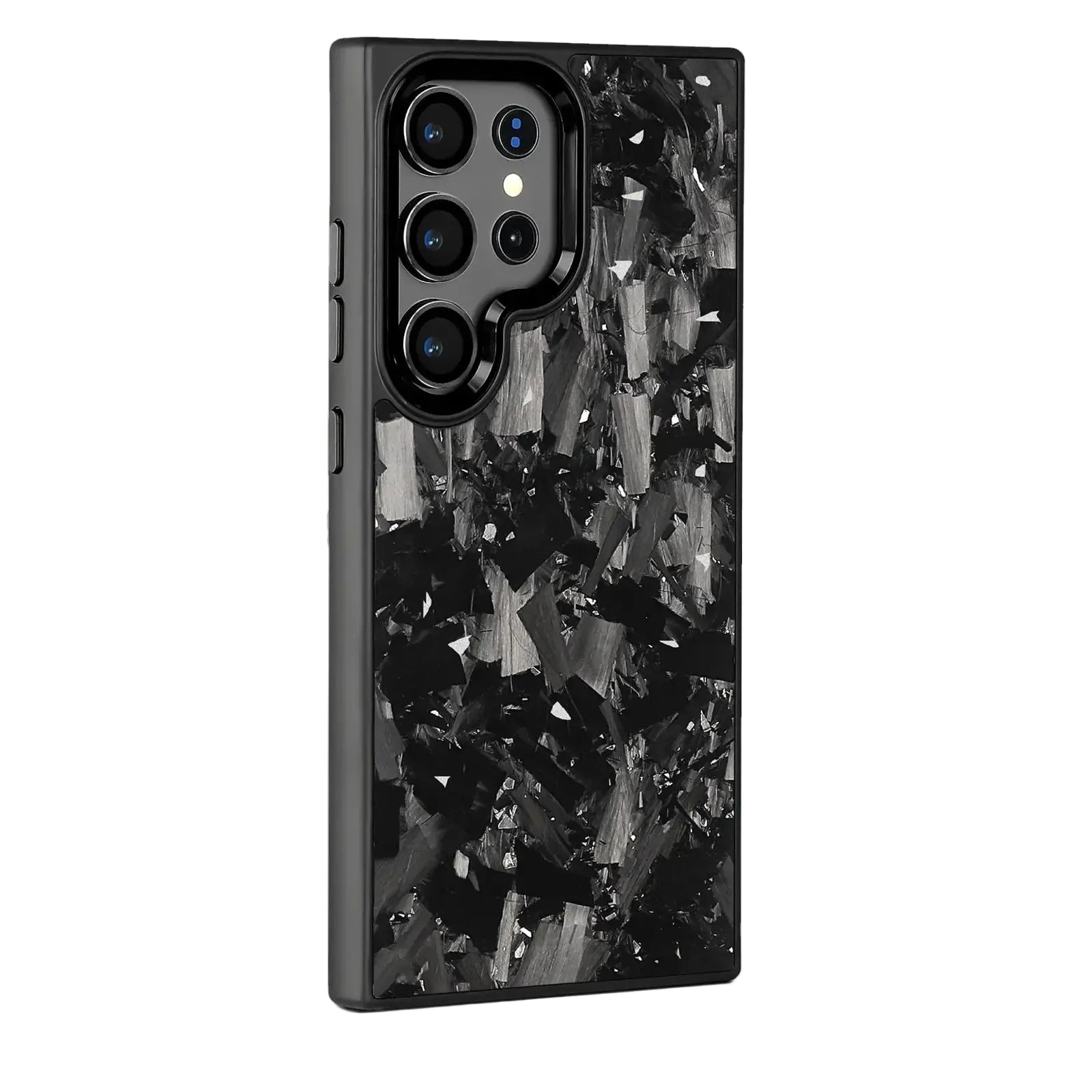 Glänzende Kohlefaser Hülle für Galaxy S25 Ultra