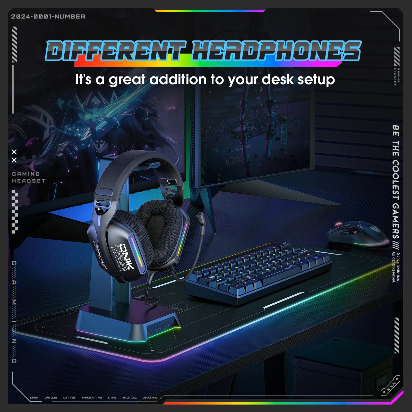 ONIKUMA X12 Gaming-Headset 3,5 mm