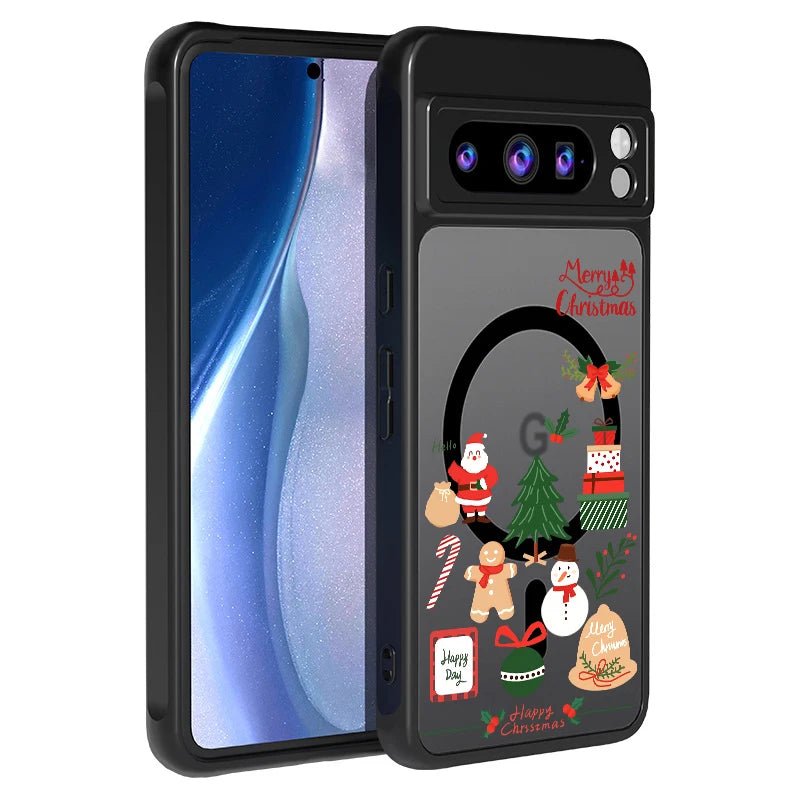 Weihnachtliche Rentier-Handyhülle mit Magnet für Google Pixel 10, 9 und 8