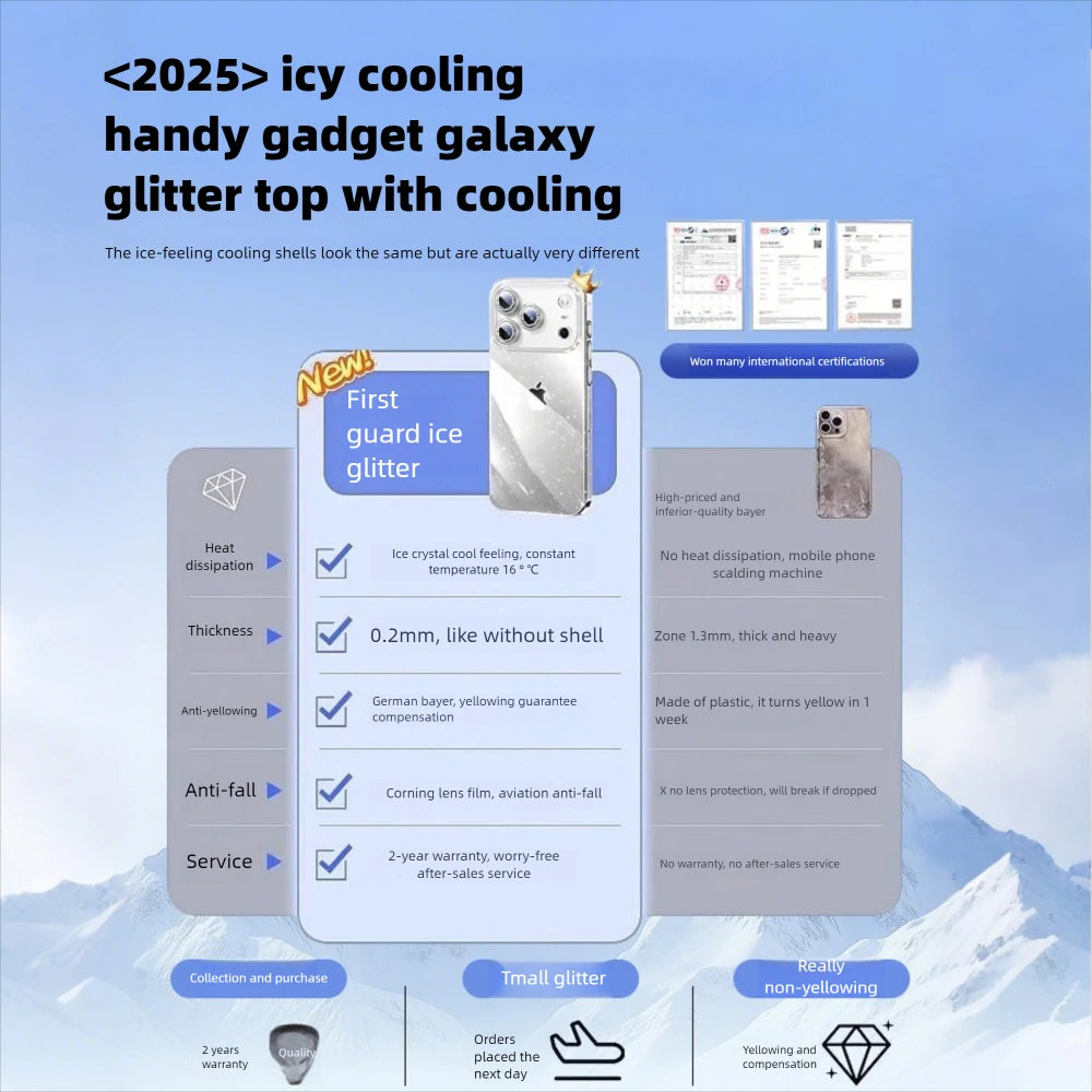 Glitzernde transparente Hülle für iPhone 17 Pro Max