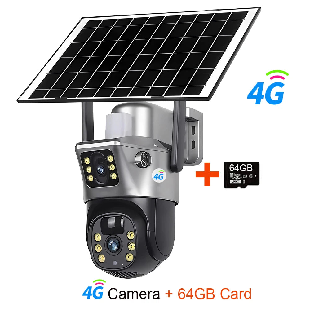 4G Solar IP Kamera Dual 8MP 4K Outdoor Sicherheit