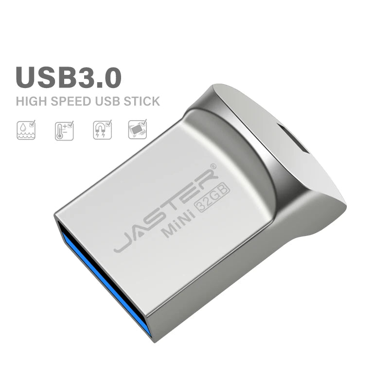 Super Mini USB 3.0 Flash Drive 64 GB Silver