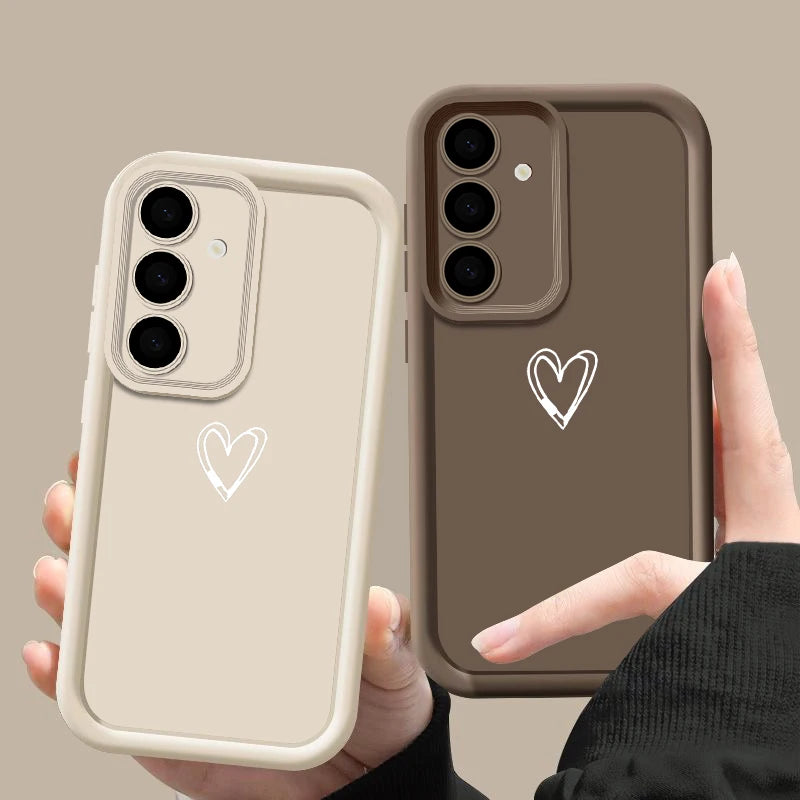 Süße Herz Silikon Hülle für Samsung Galaxy S25