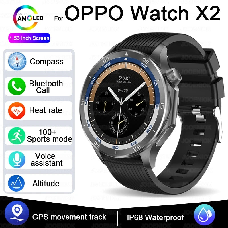 OPPO Watch X2 2025 Smartwatch mit GPS & Anruffunktions