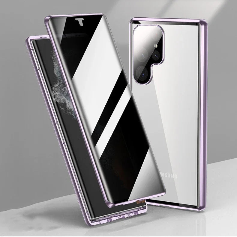 Magnetische 360° Glas Hülle für Samsung Galaxy
