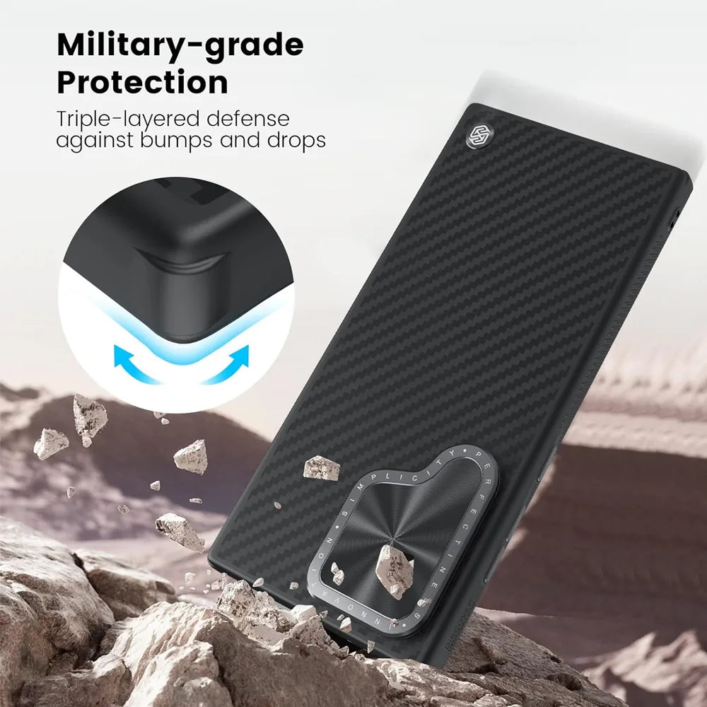 Aramid Fiber Magsafe Case mit Kickstand für S24 Ultra