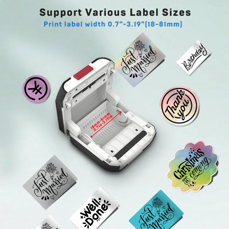 SK35 Mini Bluetooth Label and Photo Printer