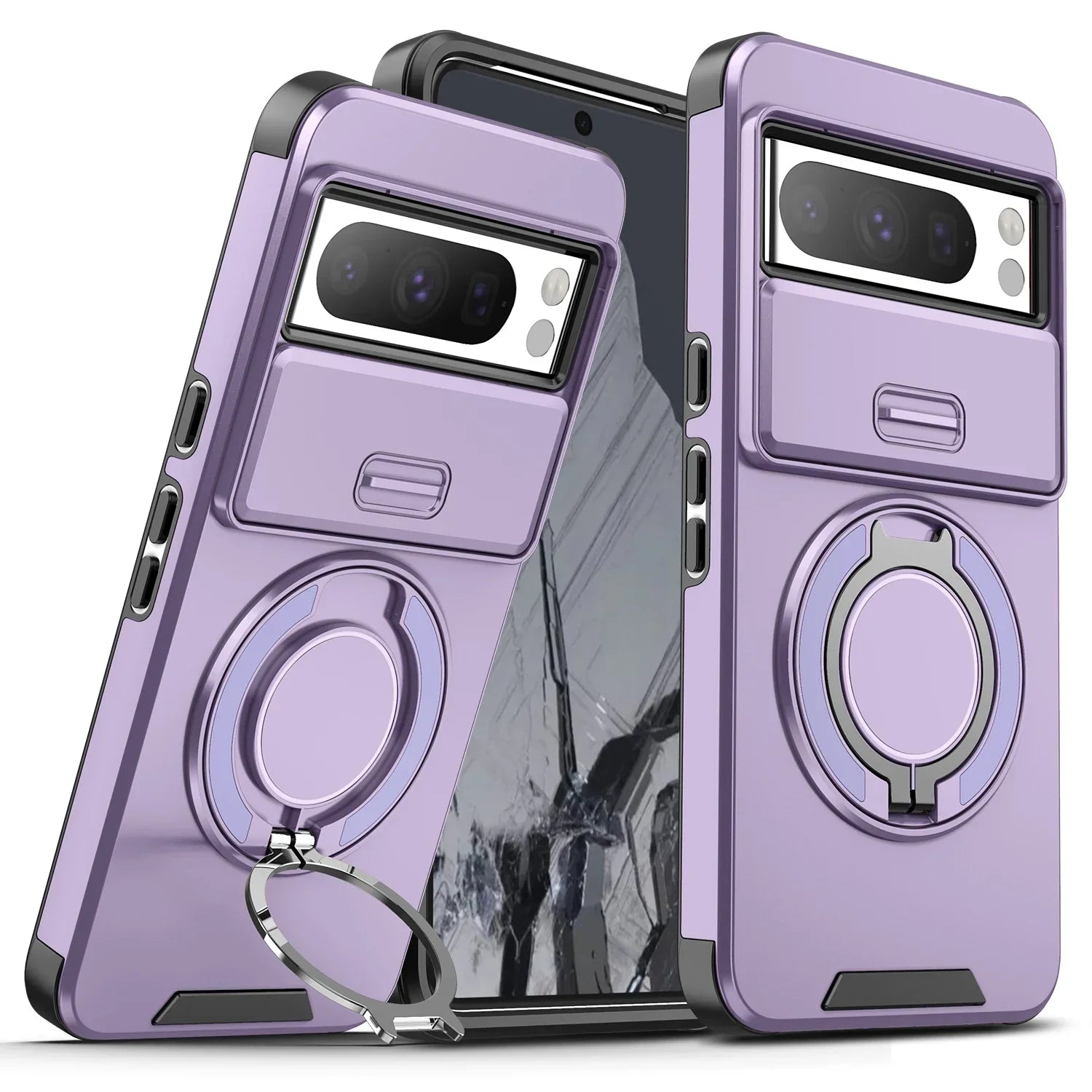 Hybrid case with ring and camera protection