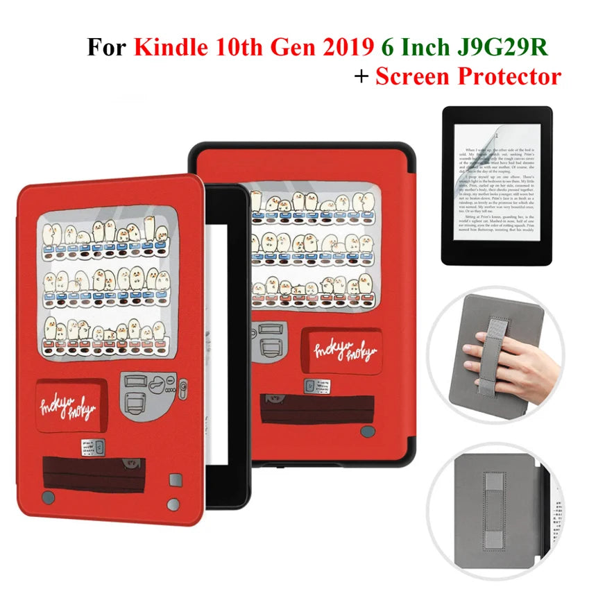 Hülle + Folie für Kindle 10. Gen 6 Zoll