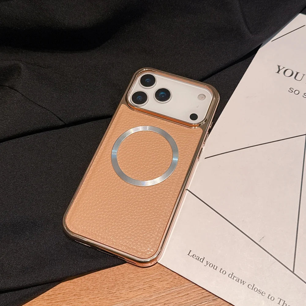 Magnetische PU-Lederhülle für iPhone 17 Pro Max