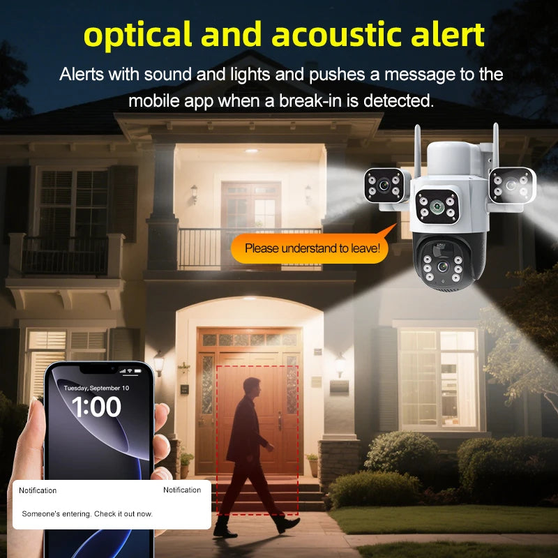 12MP Solar WiFi Surveillance Camera with PTZ & 6K