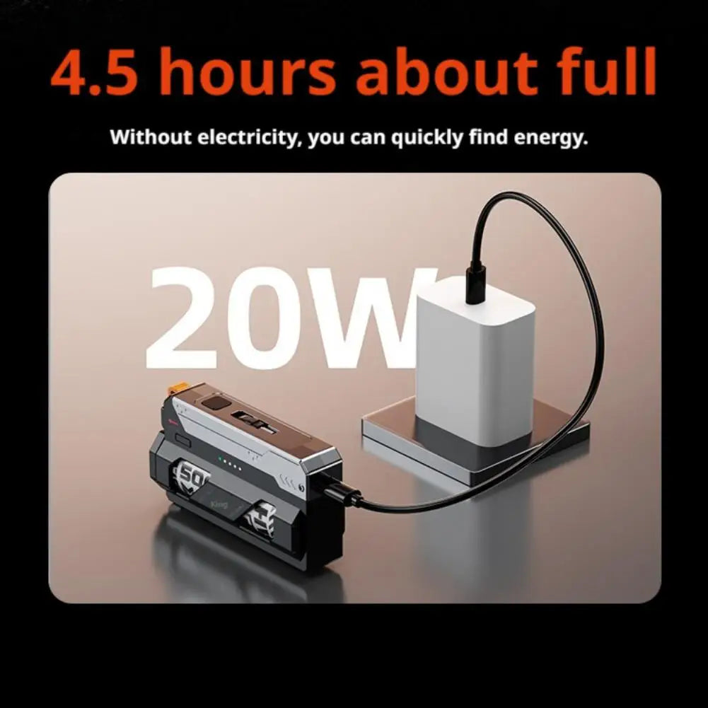 25000mAh Mini Power Bank with Replaceable Battery & Charger