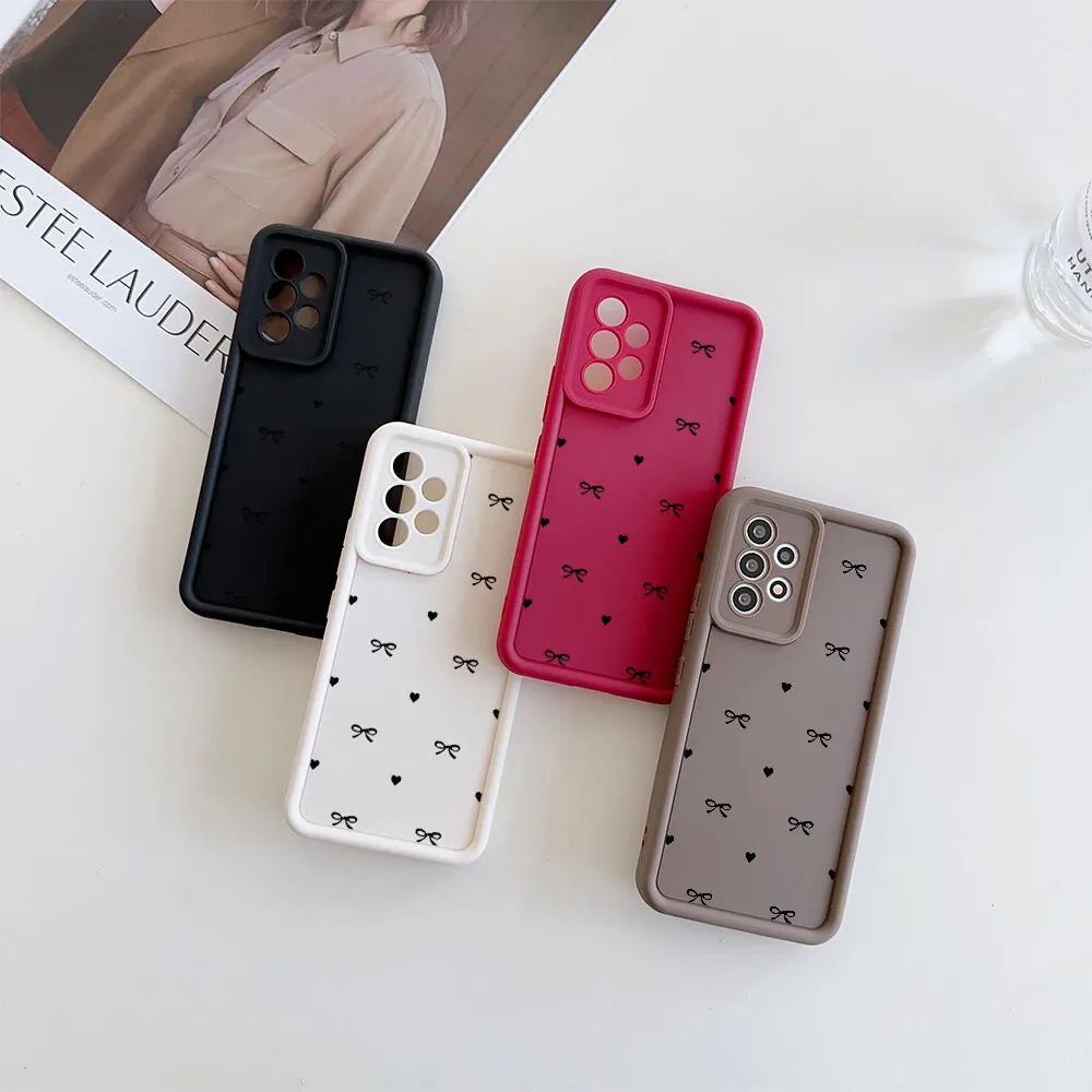 Koreanische Herz-Hülle mit Schleife für Samsung Galaxy