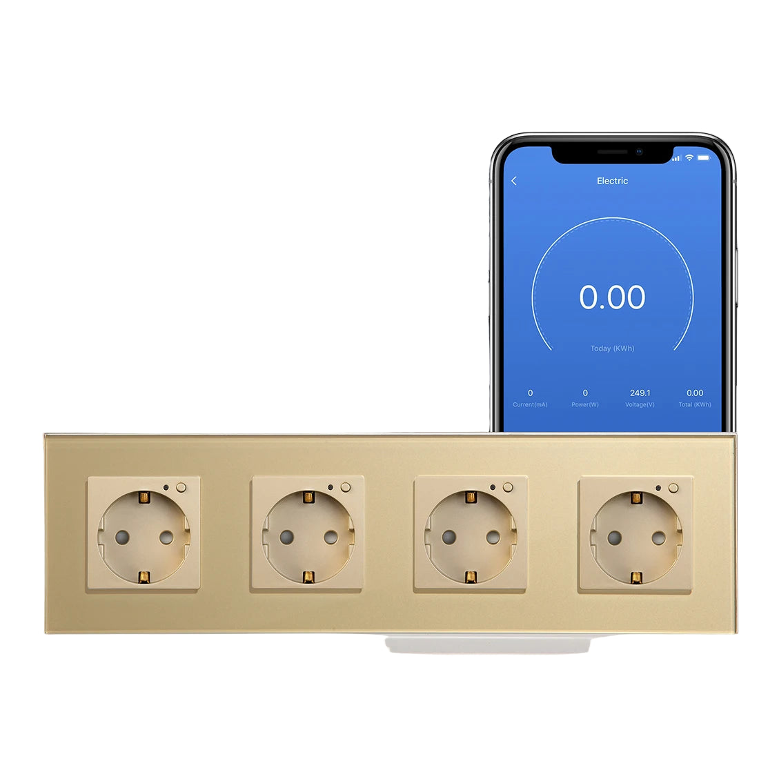 WLAN Smart Steckdose mit Glas Touch Panel & App