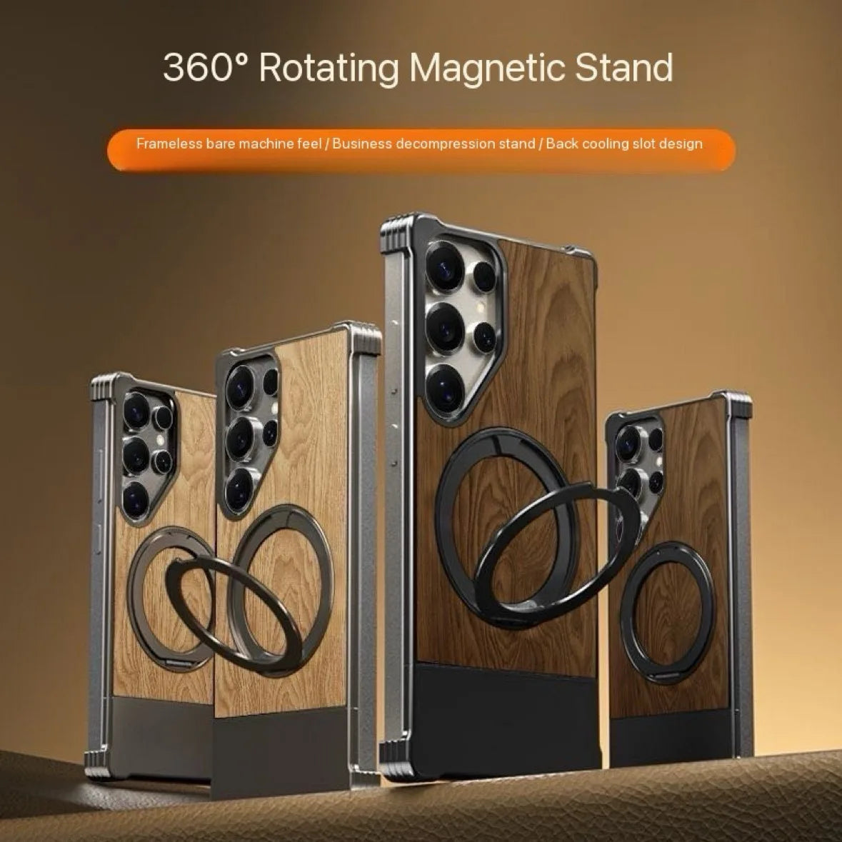 Metall-Handyhülle mit Ständer für Galaxy S25–S23 Ultra