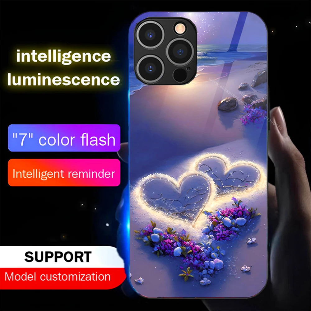 Leuchtende Love Beach Hülle für iPhone 17 Pro Max