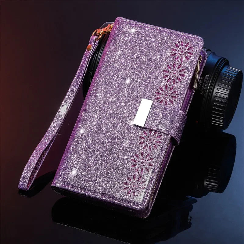 Zipper Leder Flip Brieftasche Hülle für iPhone 17