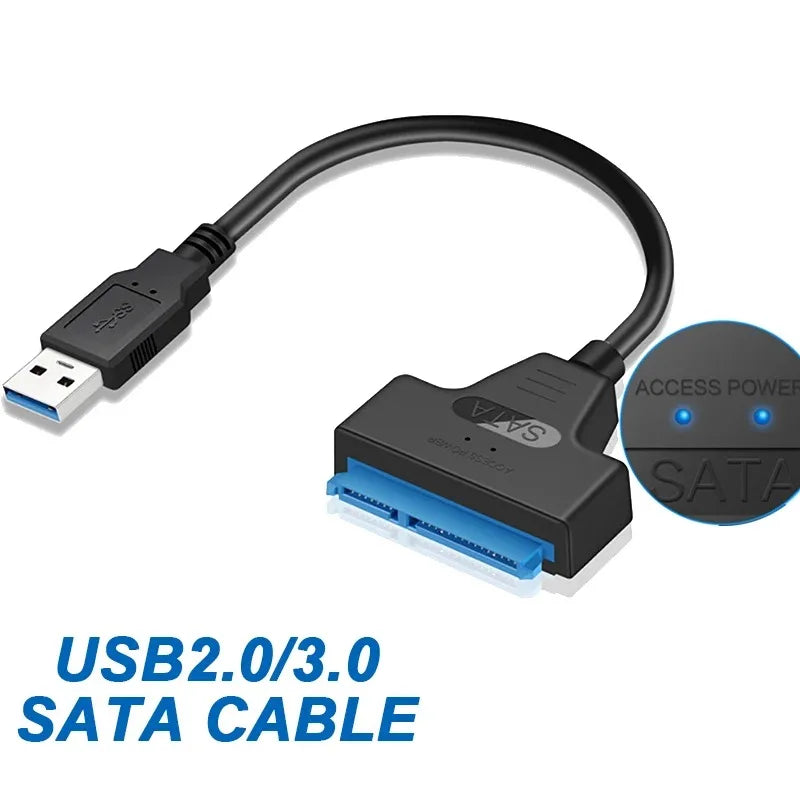 USB 3.0/2.0 SATA Kabel für SSD/HDD 20–50 cm