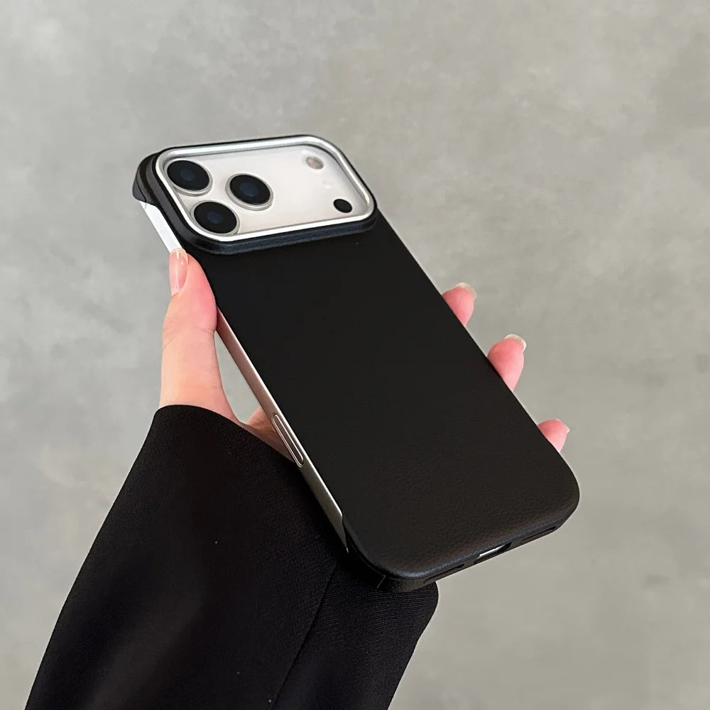 Frameless PU leather case for iPhone 17 series