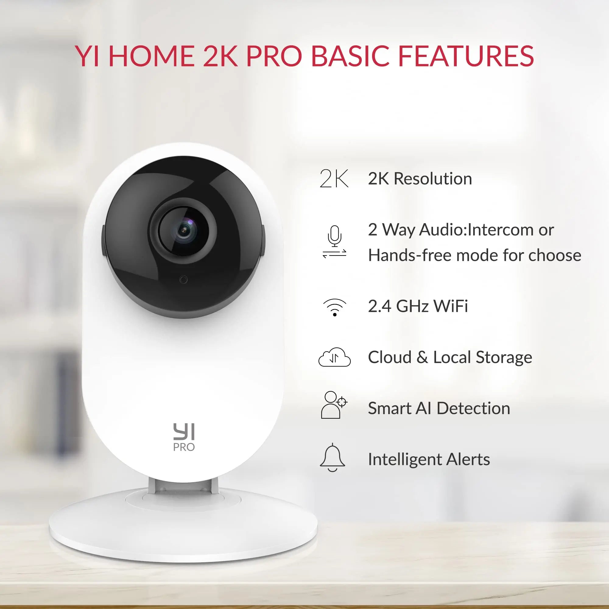 YI Pro Home 2K Wifi Überwachungskamera 3MP