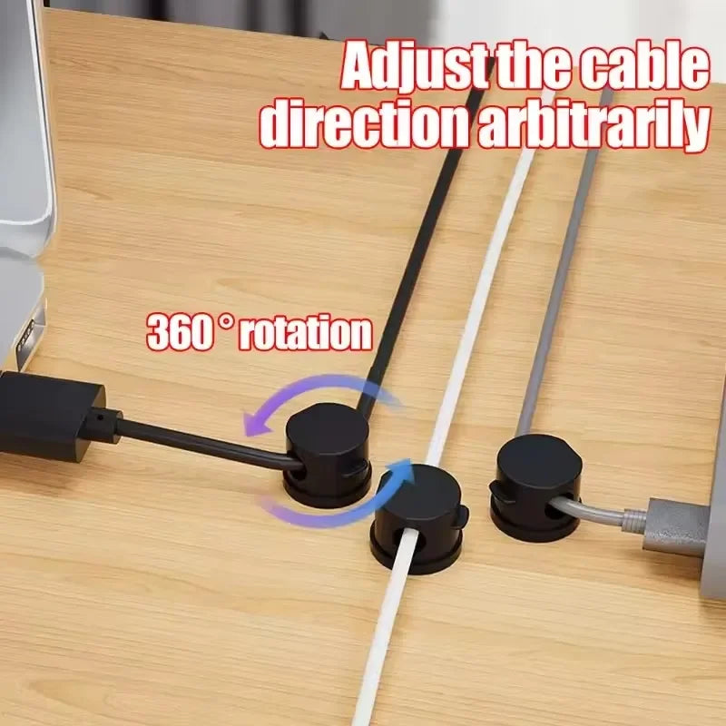 360° Rotating Magnetic Cable Holder for Office