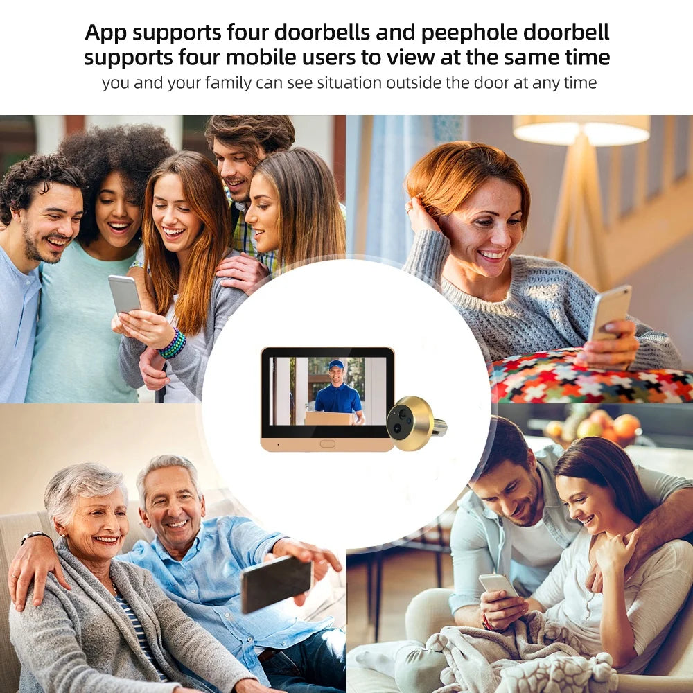 Smart Life WiFi Türspion Kamera 4.3" 3MP Bildschirm