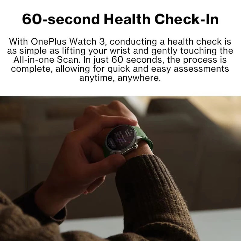 OnePlus Watch 3 AMOLED GPS Smartwatch Wear OS