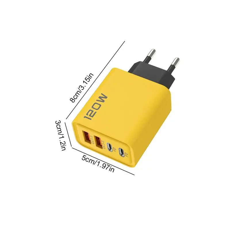 120W USB-Schnellladegerät mit 4 Anschlüssen