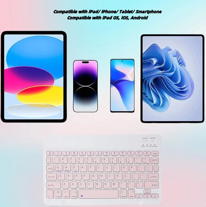 Pink Bluetooth Tastatur Maus iPad Case