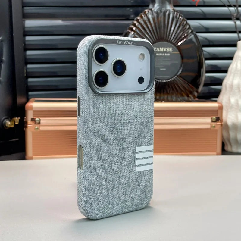 MagSafe Flachs Gewebe Hülle für iPhone 17 Pro Max