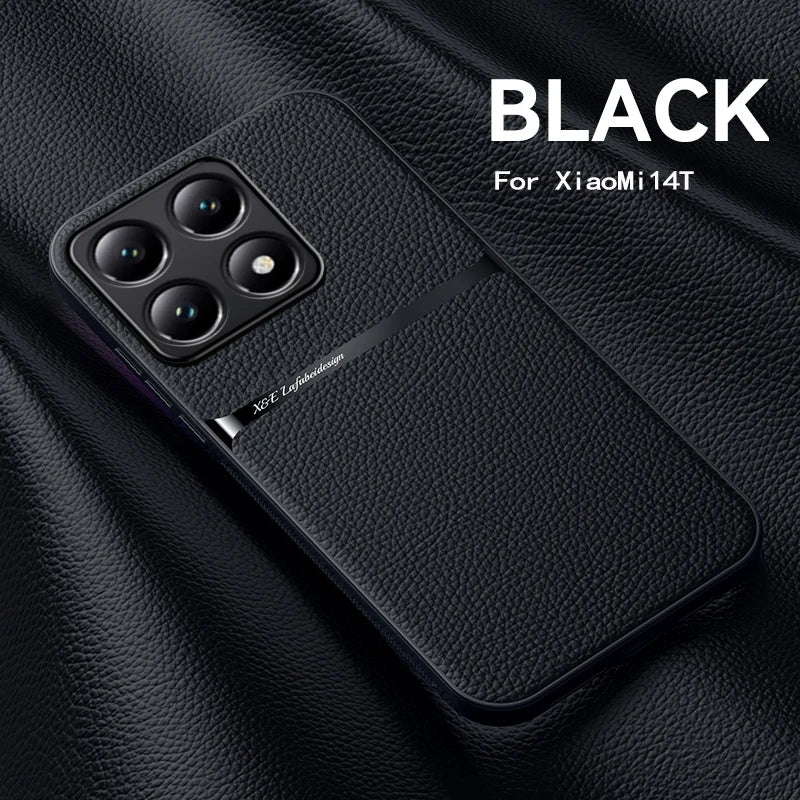 Xiaomi 14T Leather Magnetic TPU Case