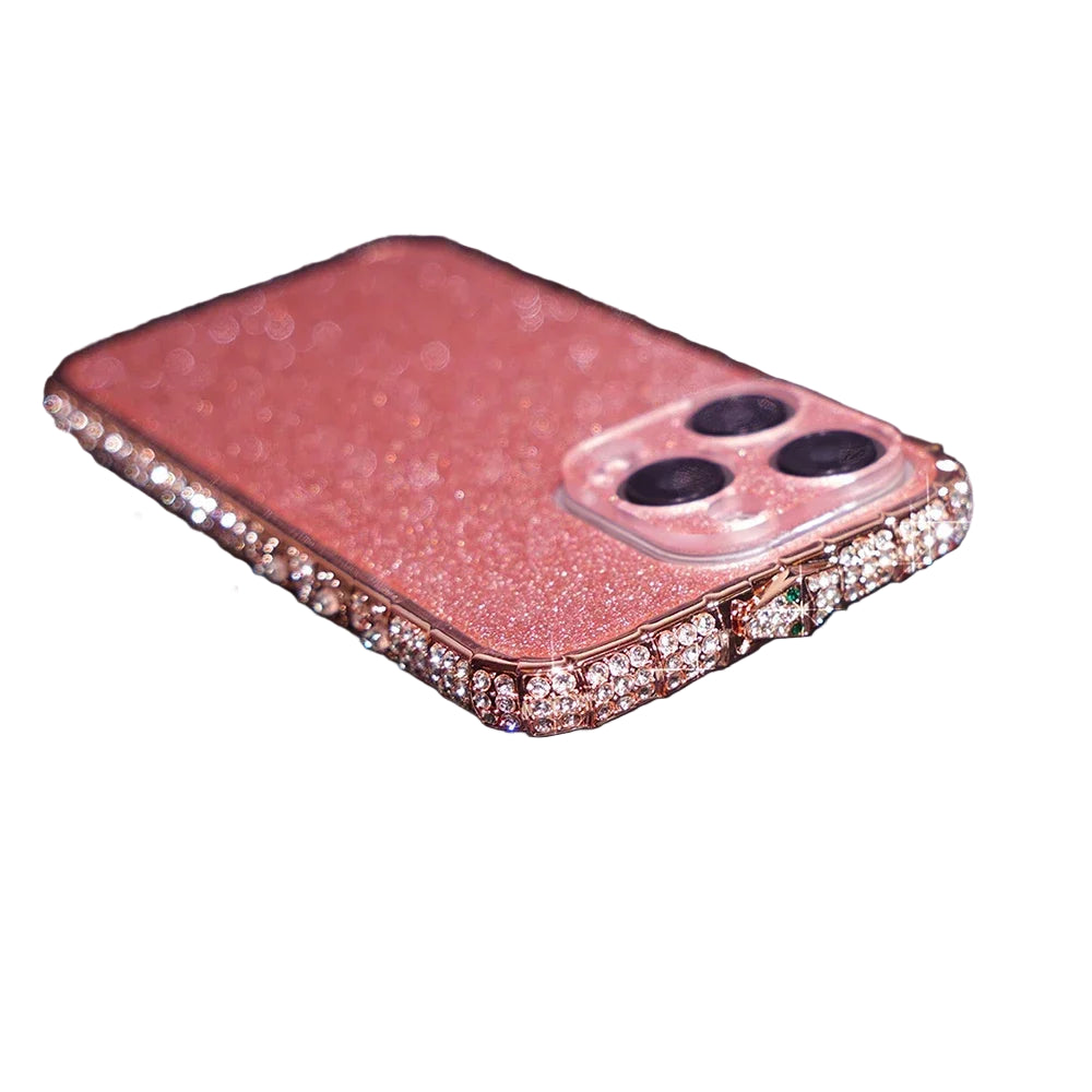 Glitzer Metall Bumper Hülle für iPhone 15 Pro Max
