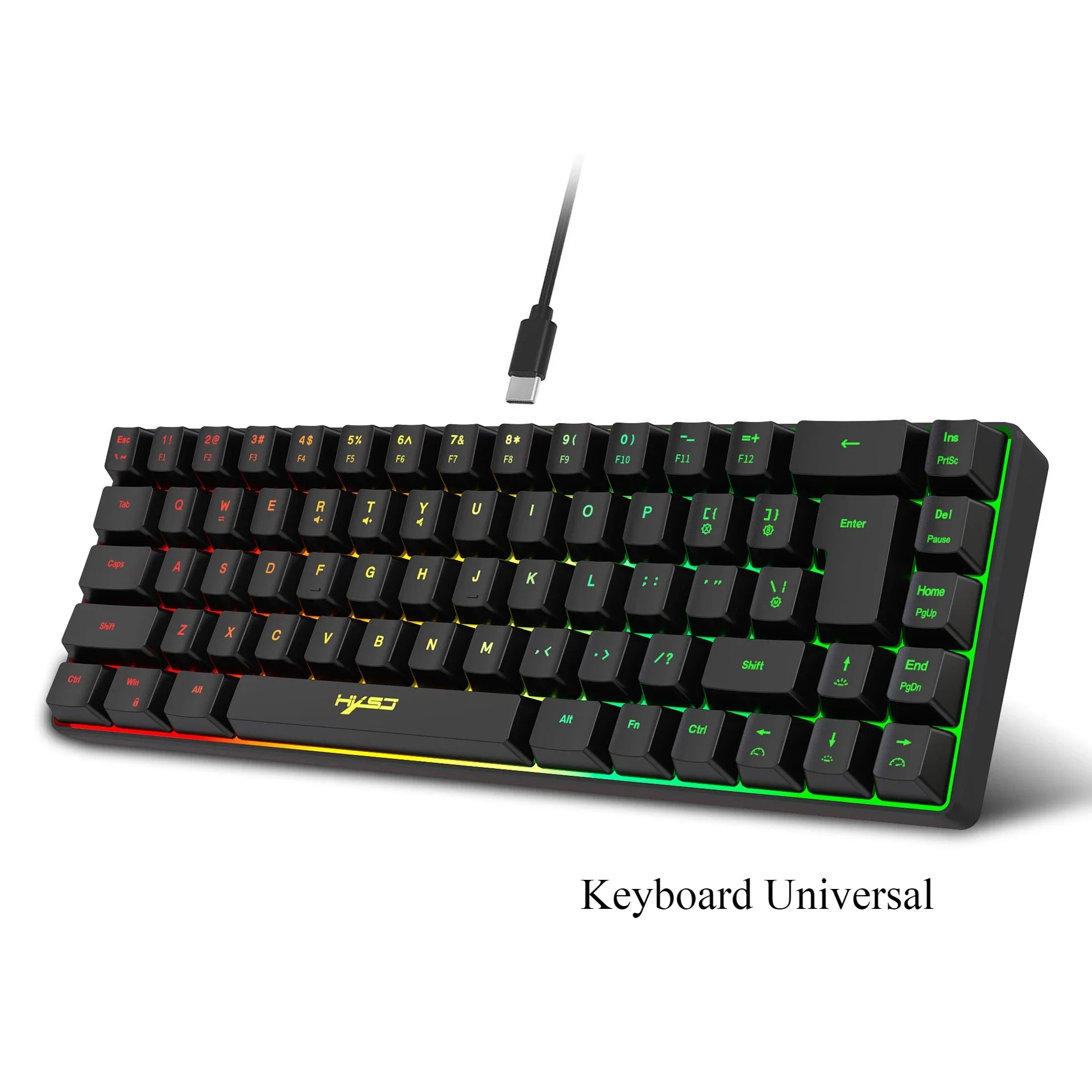 RGB 69-Tasten Russische Gaming Tastatur