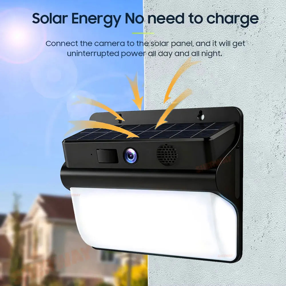 2K solar camera with Wi-Fi, battery & color night vision