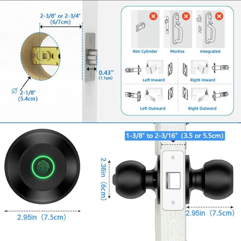 Smartes Türschloss mit Fingerabdruck & Tuya App