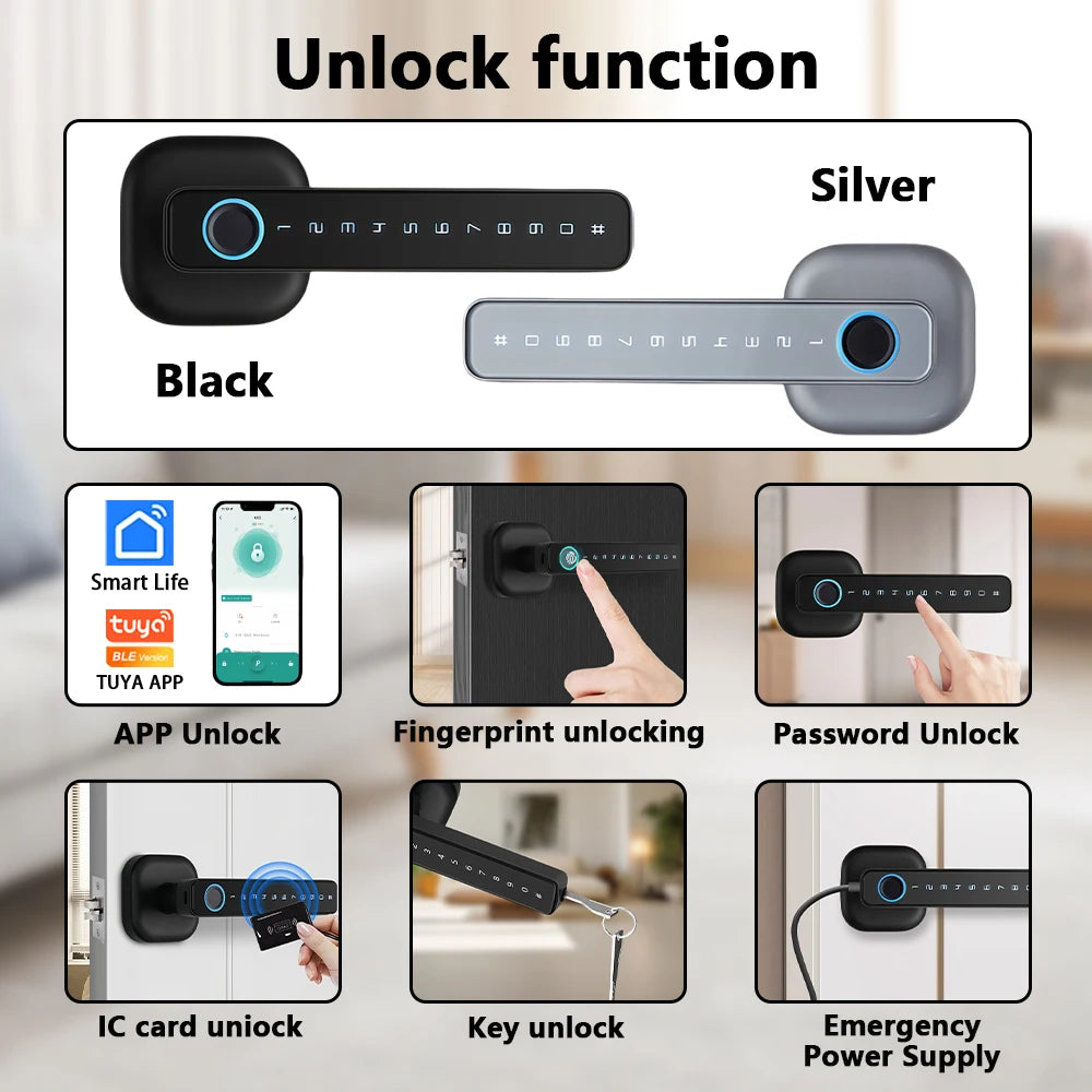 Bluetooth Türschloss mit Fingerabdruck und Passwort