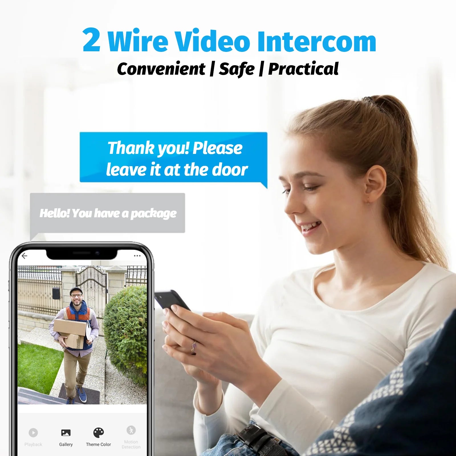 Tuya 7" WLAN Video-Türklingel mit Kamera & Intercom
