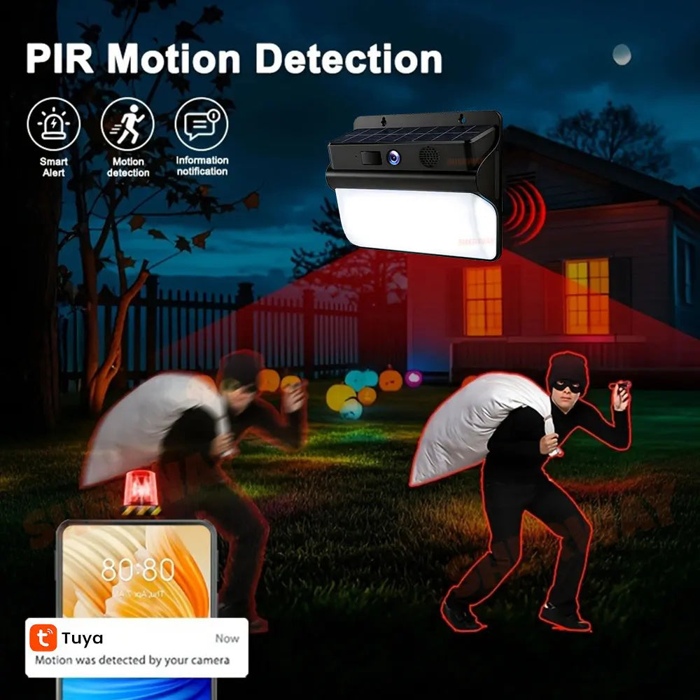 2K solar camera with Wi-Fi, battery & color night vision