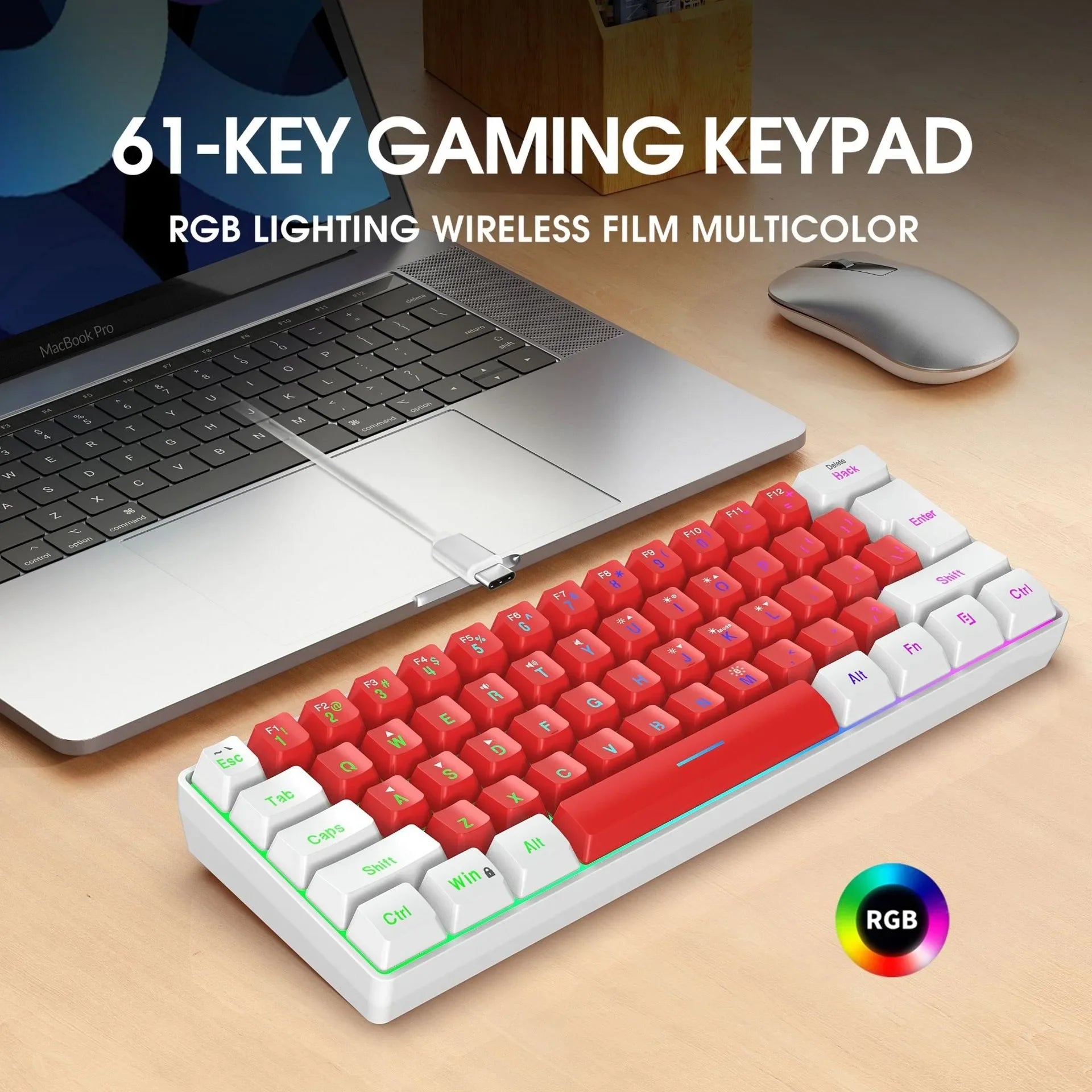 Rosa 60% Mini Gaming Tastatur