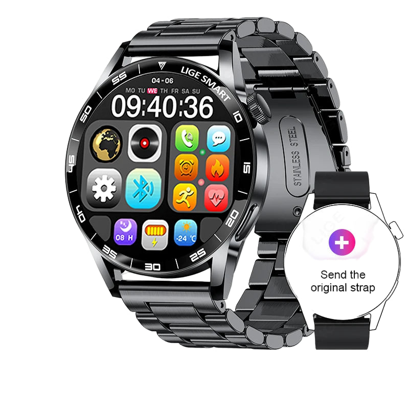 Full Touch Smartwatch mit AI Sprachassistent & Bluetooth