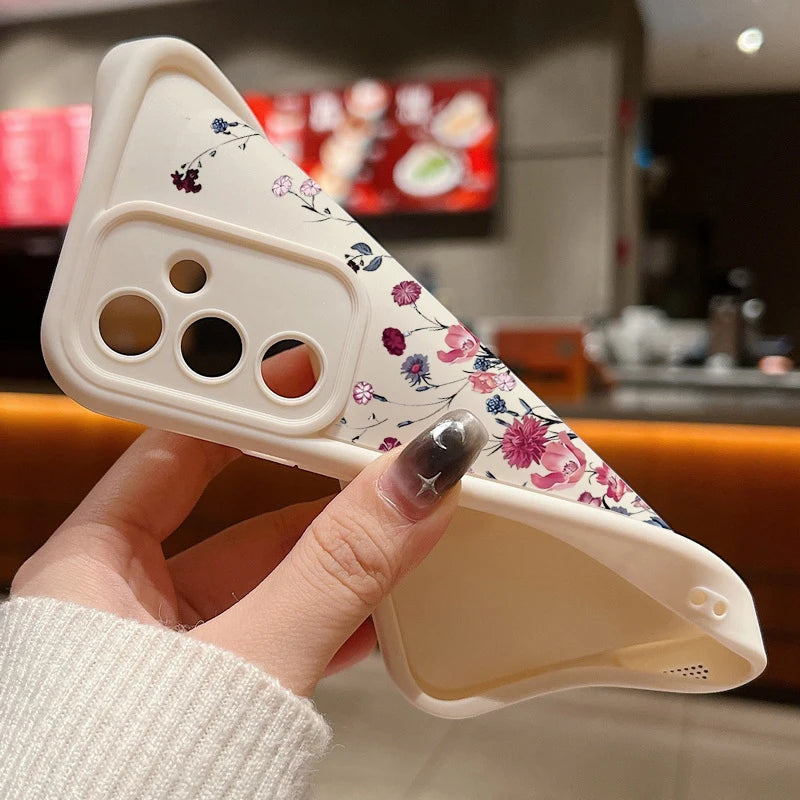 Elegante rote Blumenhülle für Samsung Galaxy & A-Serie